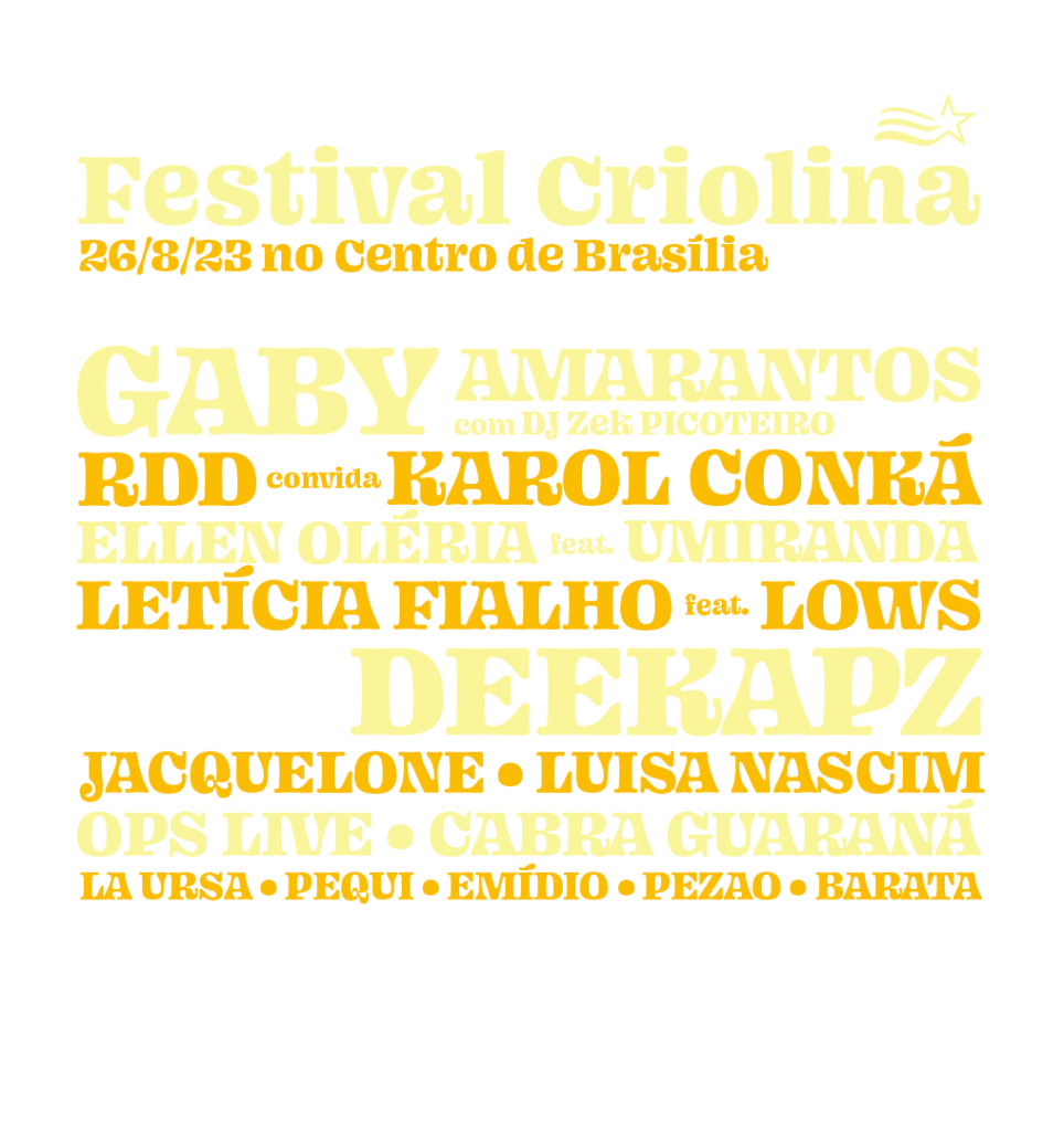 Festival Criolina 2023, Lineup Completo